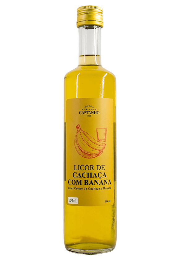 Licor de Cachaça com Banana - Vinícola Castanho Licor de Cachaça com Banana - Vinícola Castanho