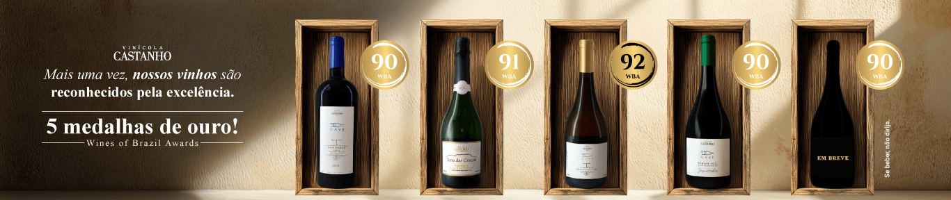 Vinícola Castanho - Premiados - 2026 - Wines of Brazil Awards - Banner Desktop